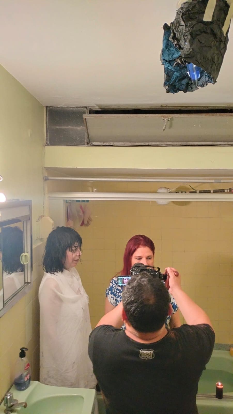 Behind the scenes with a film camera